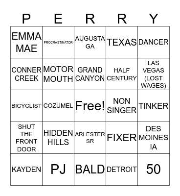 BIRTHDAY BINGO Card