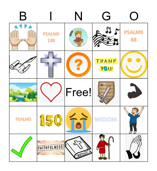 Psalms Bingo Card