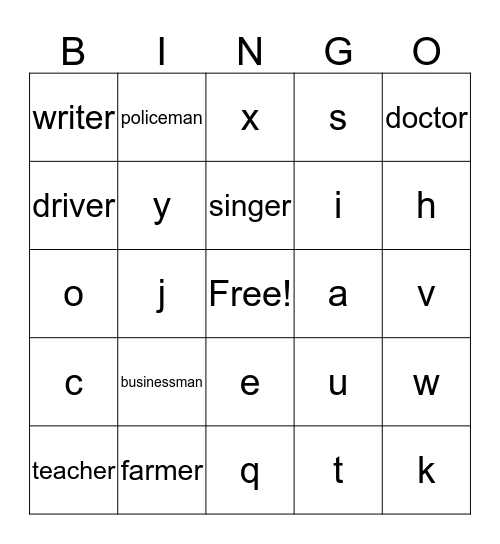 Bingo Card