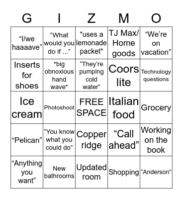 Suriano Vaca 2018 Bingo Card