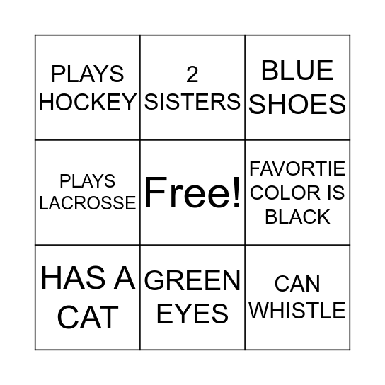 Bingo Card