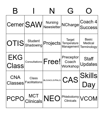 Education Bingo Card