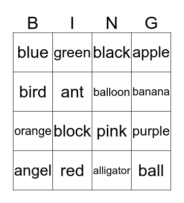 Day 1 Bingo Card