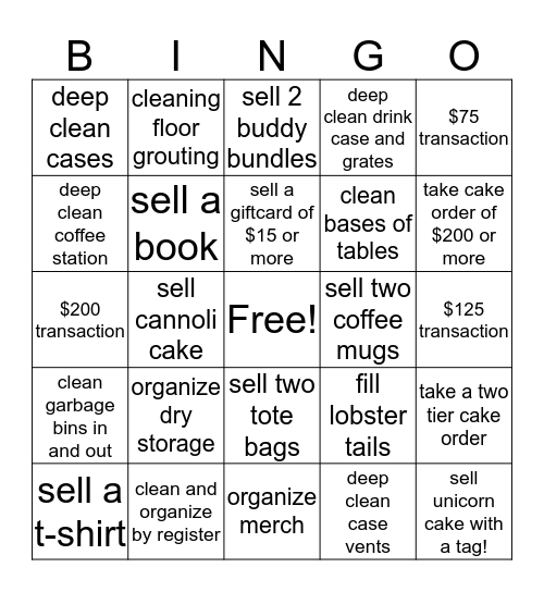 all cleaning needs to be approved by management Bingo Card