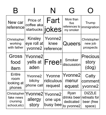 Still more bingo fun Bingo Card
