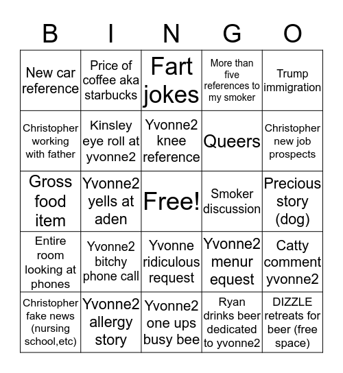 Still more bingo fun Bingo Card