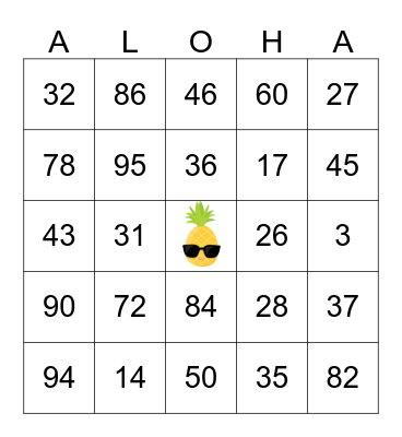Creme de la Creme Summer Picnic Bingo Card