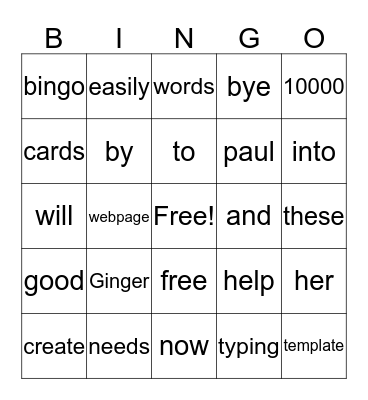 FCLC Bingo Card