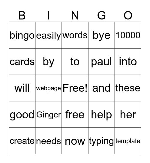 FCLC Bingo Card