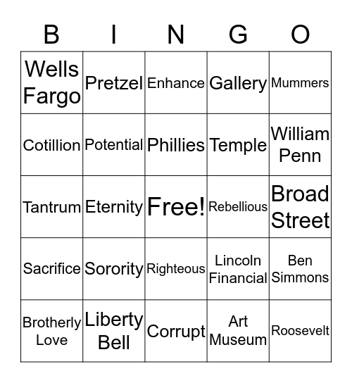 Vocab #3 Bingo Card