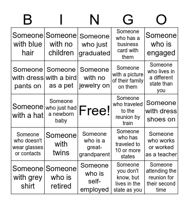 Shuqulakian Reunion Meet and Greet Bingo Card
