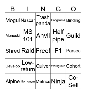 US OCP World Cup Bingo Card