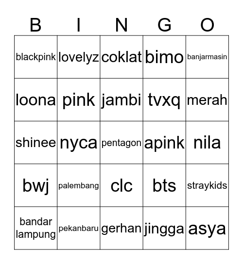 Nycantiq Bingo Card