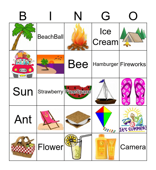Summer BINGO Card