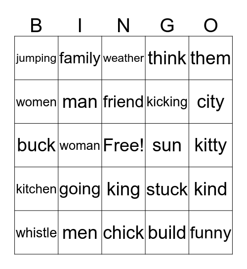Daisha's  Bingo Set 2 Bingo Card