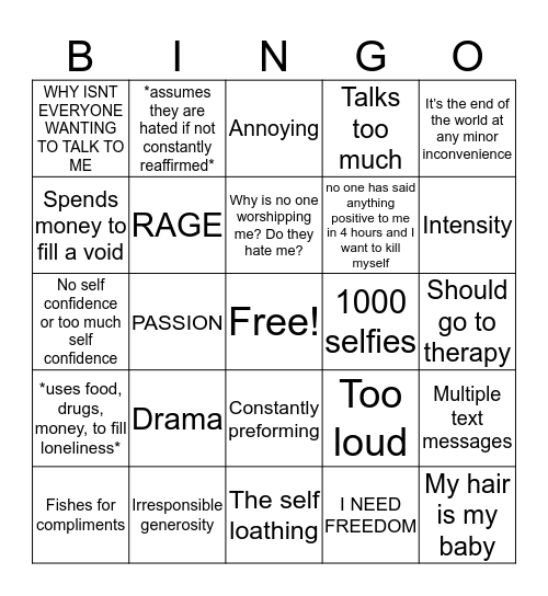 Leo Bingo Card