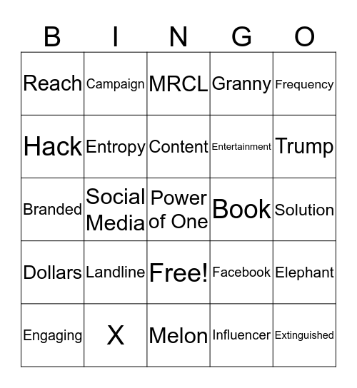 BBHingo Bingo Card