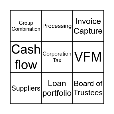 Bongo`s Bingo Finance  Bingo Card