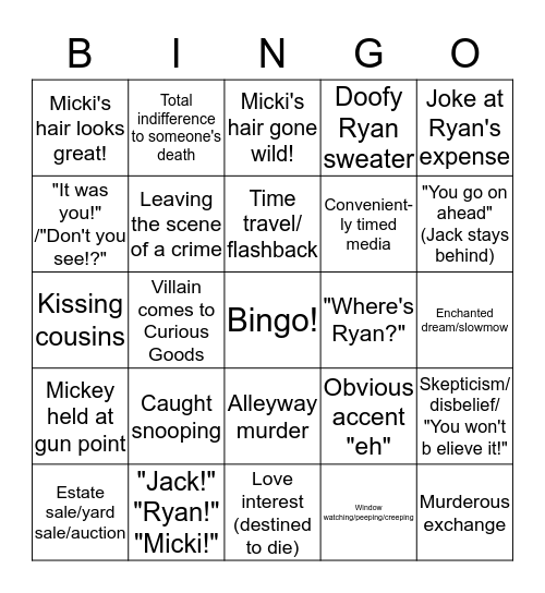 Friday the 13th Bingo Card