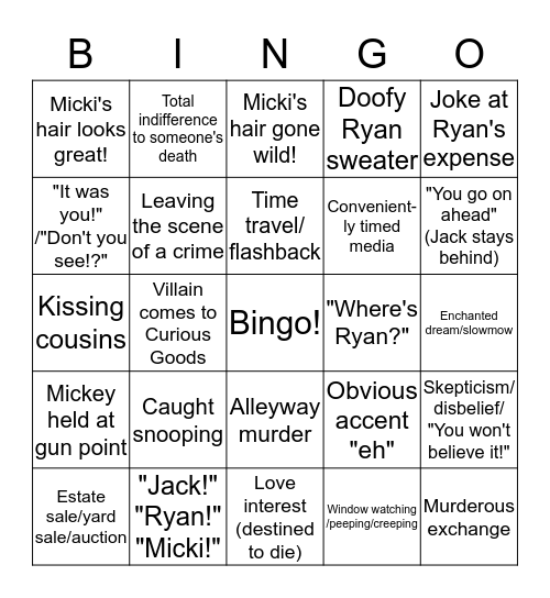 Friday the 13th Bingo Card