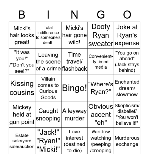 Friday the 13th Bingo Card