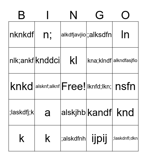 get fit dont sit Bingo Card