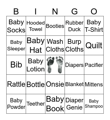 BABY BINGO Card