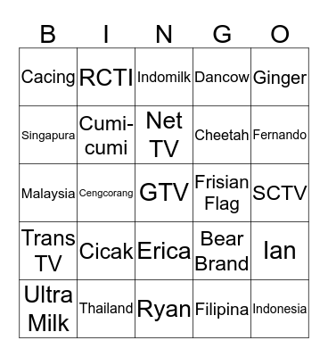 Ailsa Bingo Card