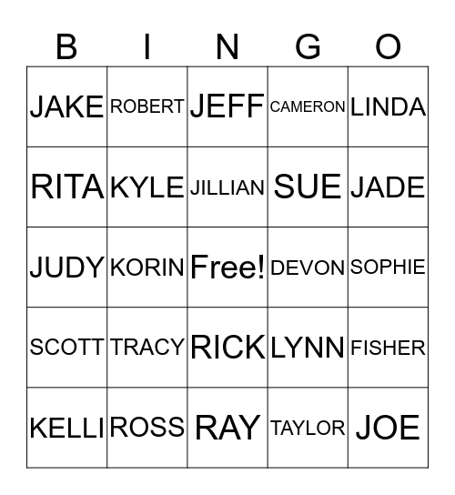 La Familia! Bingo Card