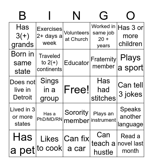 Charles' Birthday Bingo Card
