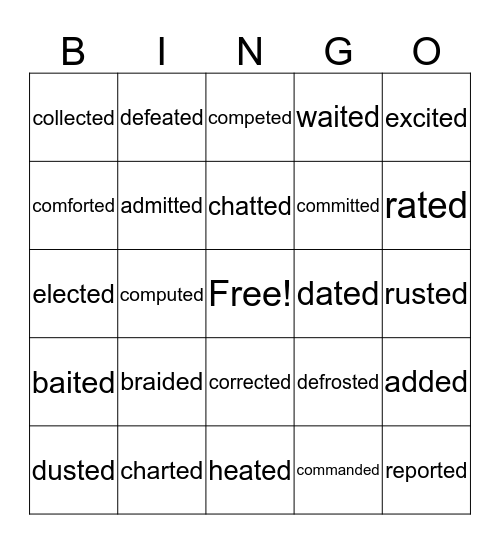 ed Bingo Card