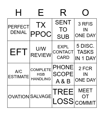 FIRE TEAM MANAGED Bingo Card