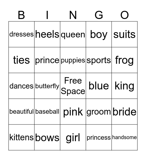 Baby Valdez Gender Reveal Bingo Card