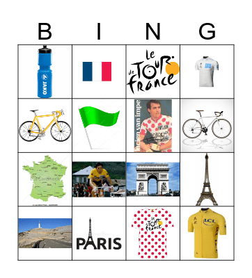 TOUR DE FRANCE BINGO Card