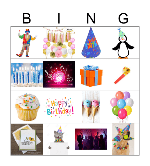 Birthday Bingo Card