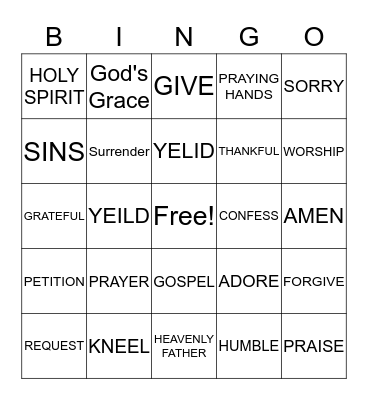 HENDERSON GROVE ADULT VACATION BIBLE SCHOOL  BINGO Card