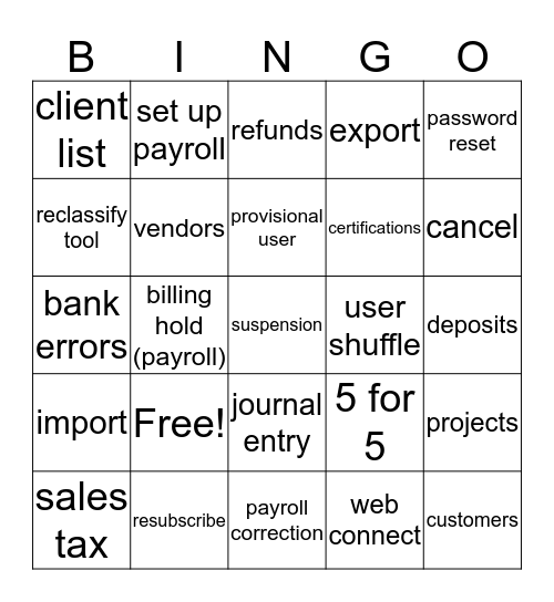 QBOA Bingo Card