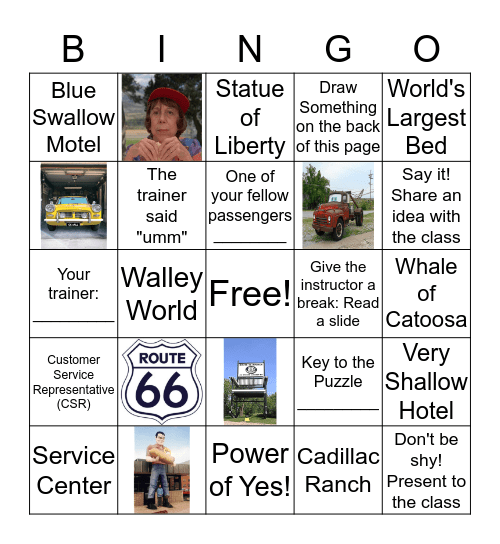 Travelin' on the Mother Road Bingo Card
