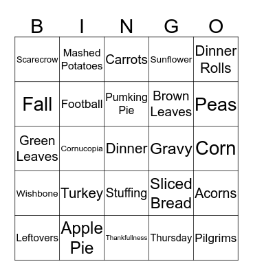 Thanks Govomg Bingo Card