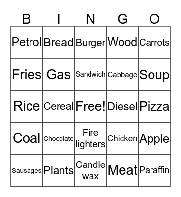 Let's play Bingo! Bingo Card