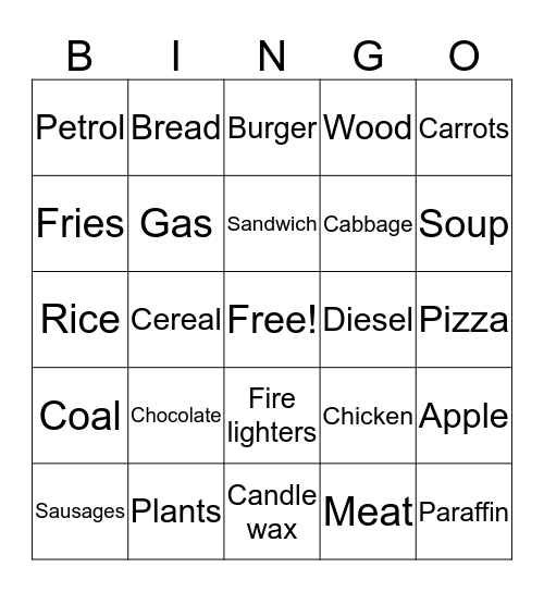 Let's play Bingo! Bingo Card