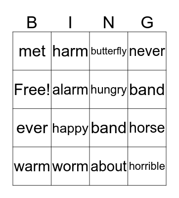 Bingo for Fun Bingo Card