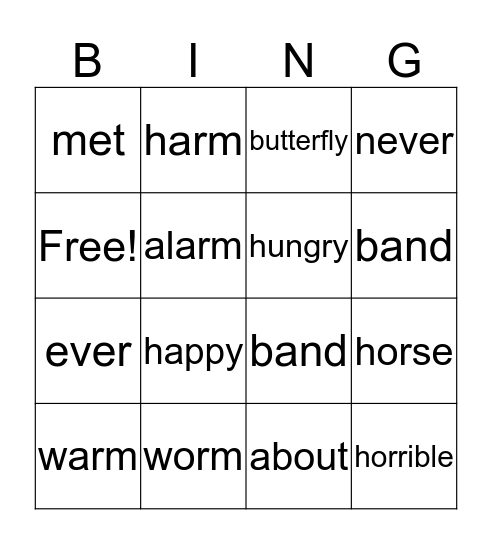 Bingo for Fun Bingo Card