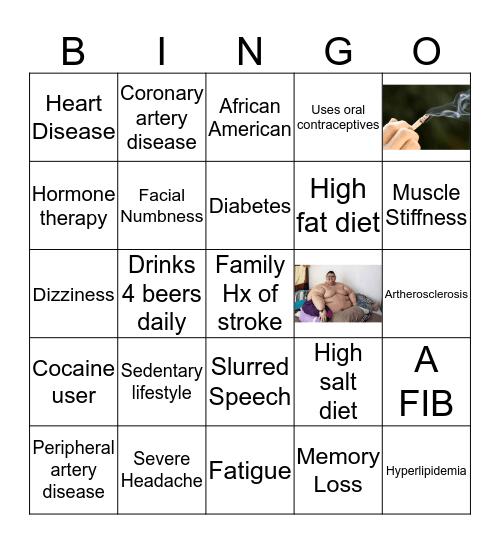 STROKE AWARENESS Bingo Card