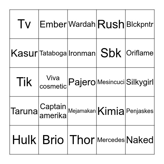 Bingo Card