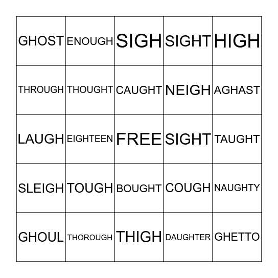 GH BLEND Bingo Card