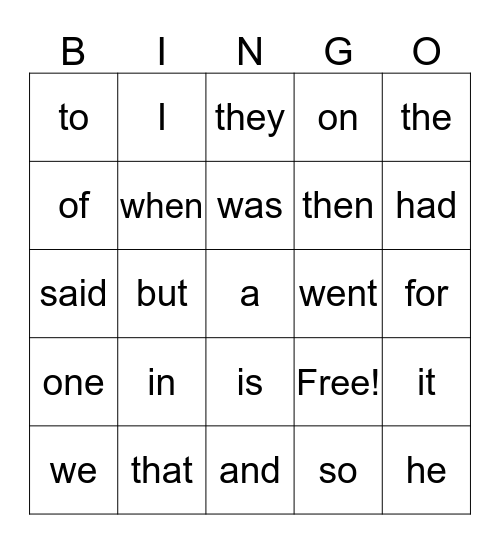 Bingo Card