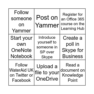 SP Digi Away Day! Bingo Card