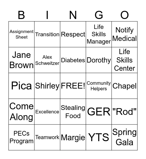 LSTC Maplewood 4  Bingo Card