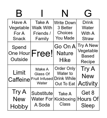 AMG/APP Healthe You Bingo - August Bingo Card